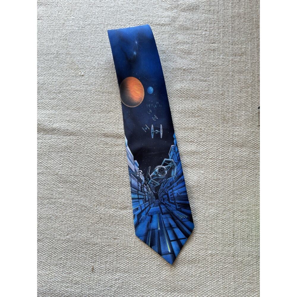 Star Wars Poster Men’s Necktie by Ralph Marlin TIE Fighter This Is The RARE ONE!